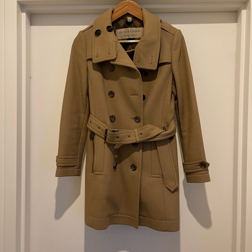Burberry Wool/Cashmere Camel Coat